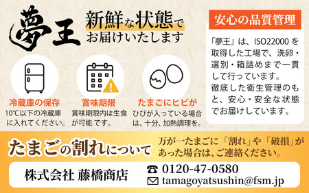 夢王 おすそ分けセット 6個入×6パック（36個入） / 卵 鶏卵