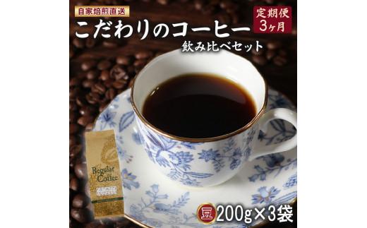 定期便 3ヶ月 コーヒー 豆 計600g(200g×3袋) ロイヤル ブレンド マウンテン ブレンド 今月の スペシャルティ 珈琲 詰め合わせ セット コーヒー豆 コーヒー粉 ドリップ レギュラー 自