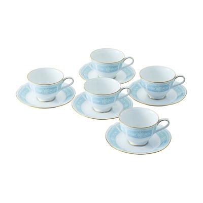 ふるさと納税 みよし市 ノリタケ 【レースウッドゴールド】 ティー・コーヒー碗皿セット(5客)