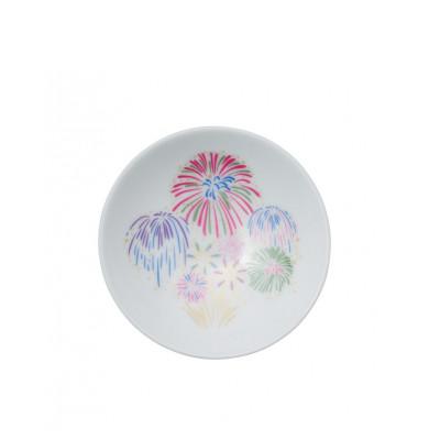 ふるさと納税 多治見市 【温度で変化する器】【美濃焼】 平盃(白)1個 『冷感花火』