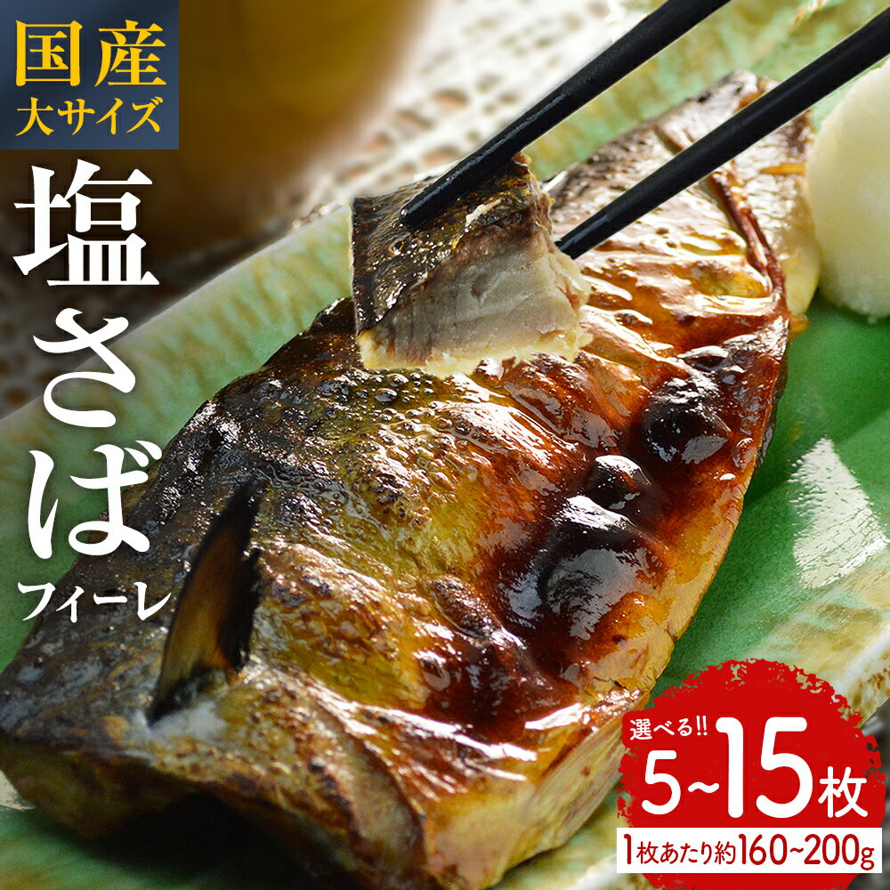 【ふるさと納税】《内容量が選べる》国産 塩さば フィーレ （1枚約160〜200g） 5枚 10枚 15 枚 個包装 サバフィレ 鯖 サバ さば フィレ 切り身 塩サバ バラ凍結 冷凍 魚 魚介 塩さば 切り身 冷凍 海鮮 魚介 魚 青魚 切身 saba 焼魚 煮魚 家庭用 小分け フィレ 宮城県 石巻市