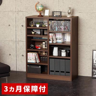 ふるさと納税 海南市 国産 ダブル棚板 本棚 W90 ブラウン AKU102209601