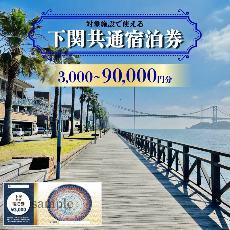 【ふるさと納税】 宿泊 券 下関 共通 宿泊券 選べる 3,000円 ~ 90,000円 分 旅行 温泉 旅行券 旅行クーポン 宿泊 ホテル 旅館 利用券 チケット クーポン 観光 関門海峡 花火大会 角島 リゾートホテル あり 唐戸市場 観光 瓦そば 川棚温泉 海 山口 ふぐ プレゼント ギフト