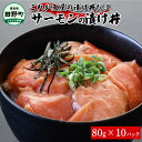 【ふるさと納税】これが魚屋の漬け丼だ！サーモン 80g×10P 10パック 漬け どんぶり 丼 海鮮丼 刺身 おつまみ おかず 惣菜 肴 海鮮 魚 魚介類 おいしい 特製タレ 真空パック 個食 個包装 小分け 簡単 お取り寄せ 冷凍 配送 高知県 田野町 ふるさとのうぜい 故郷納税 返礼品