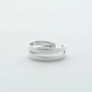 2wayイヤカフリング Laugh＆Yoke TWO-WAY TWO FLAT｜6.6mm幅｜シルバー925｜LY-027