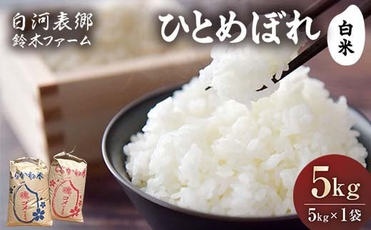令和7年産米 白河表郷 ひとめぼれ 白米 5kg 米 コメ ごはん ご飯 食品 F24R-191
