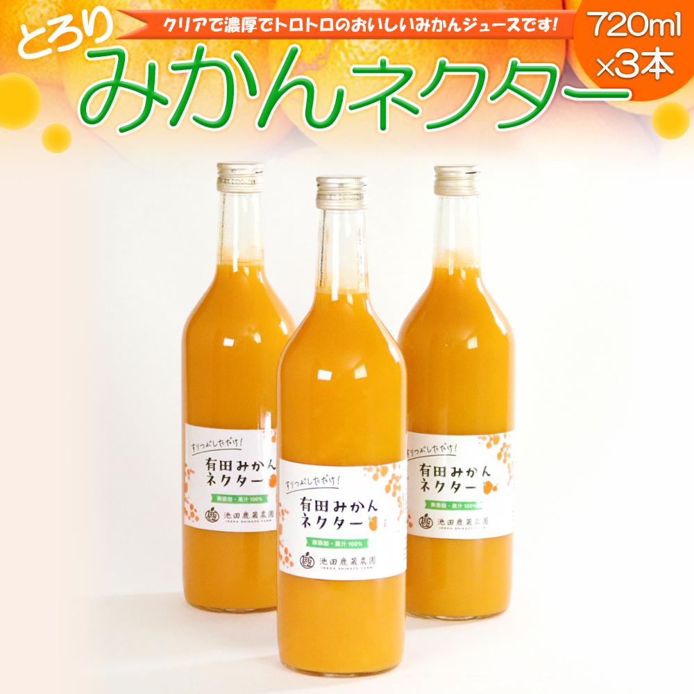 【ふるさと納税】とろり　みかんネクター720ml×3本 | フルーツ 果物 くだもの 食品 人気 おすすめ 送料無料