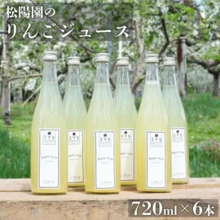 松陽園 りんごジュース 720ml×6本セット 遠野産りんご100%使用【1511274】