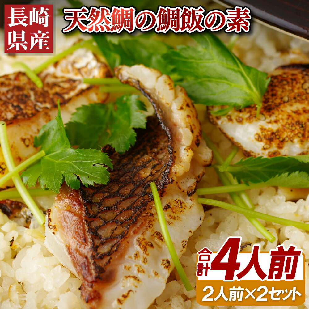 【ふるさと納税】〈長崎県産〉天然鯛の鯛飯の素(2人前を2セット)
