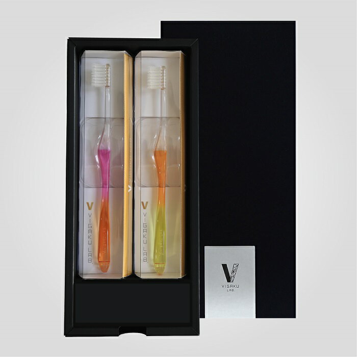 【ふるさと納税】VIGAKU LAB.ギフトセット　グラデーションウォームカラー ／ タナベ 歯ブラシ クレンジングブラシ ビガクラボ ハミガキ 大人用 プレゼント ギフト 奈良県 田原本町