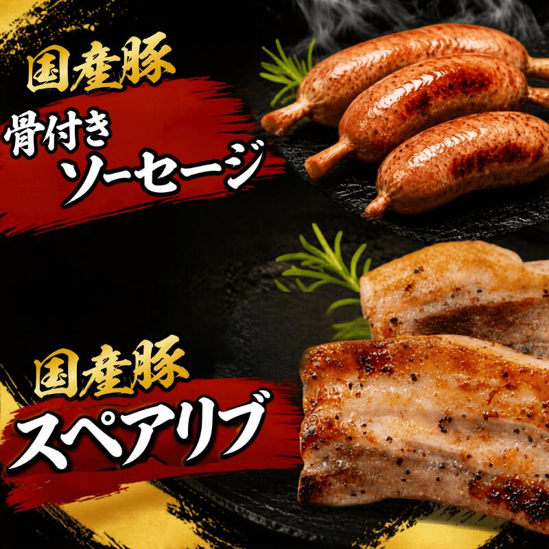 【ふるさと納税】豚肉 国産豚スペアリブと国産豚骨付きソーセージ【選べる内容品】スペアリブ単品 ソーセージ単品 セット / 和牛 牛 肉 豚 豚肉 国産 国産豚 国産牛 焼肉
