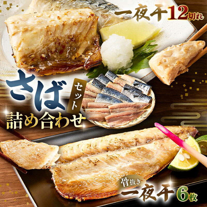 【ふるさと納税】 さば詰合せセット 一夜干し 4切240g×3P 骨抜き一汐干 3枚240g×2P 千葉県 南房総市 脂乗り タイセイヨウサバ 干物 真さば 手作業 骨なし 丸ごと おかず 焼き魚 魚介 海鮮 送料無料