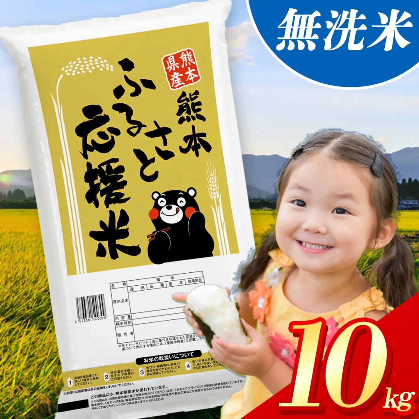 無洗米 ふるさと応援米 熊本県産 10kg 無洗米 訳あり
