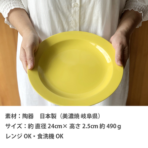 【美濃焼】 リムプレート 24cm ピンクマット 瑞浪市 / 窯元ロングアイランド サラダ皿 パスタ皿 おしゃれ 食器 シンプル レンジ対応 食洗機対応[AZCU160]