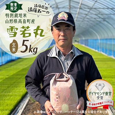 ふるさと納税 高畠町 【数量限定】玄米 令和7年 遠藤農園 遠藤五一 雪若丸 特別栽培米 5kg