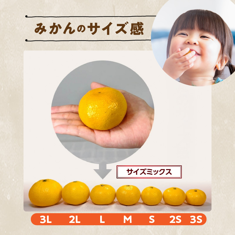 MK1067_【2025年先行予約】訳ありゆら早生 みかん 箱込 7.5kg ( 内容量 6.8kg ) サイズミックス 有田みかん 和歌山県産