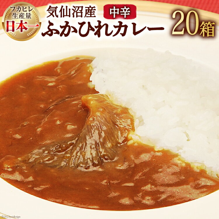【ふるさと納税】気仙沼産 ふかひれカレー 180g×20箱 [気仙沼市物産振興協会 宮城県 気仙沼市 20565224] カレー レトルト かれー カジキ メカジキ