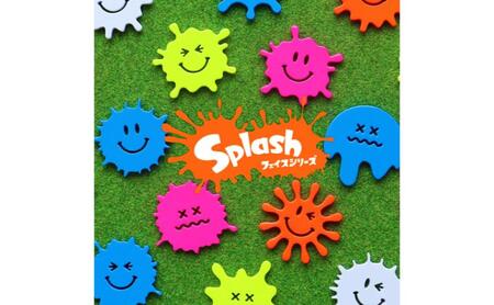 顔型蛍光色ゴルフマーカー(Splashフェイスシリーズ) オリジナルマーカー作成 ゴルフ用品 ギフト プレゼント 記念 おしゃれ ゴルフ好き 千葉市 千葉県 ブルー