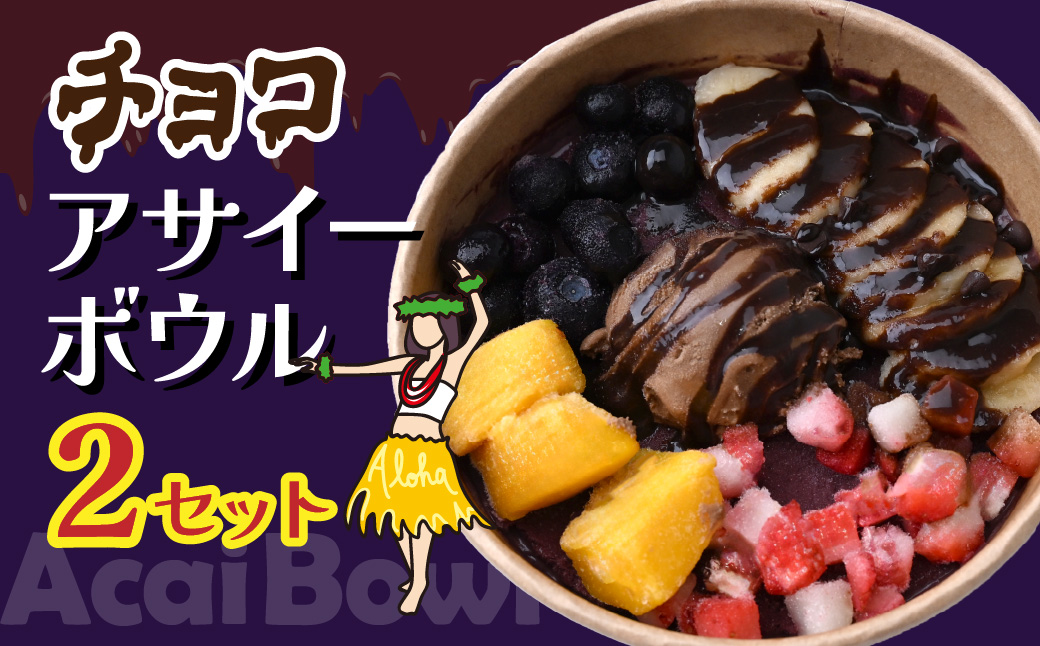 チョコアサイーボウル 2個 レギュラー | アサイー アサイーボール ハワイ ハワイアン ACAI アイス チョコ チョコアイス ベリー 冷凍 スーパーフード ひんやり グラノーラ ヘルシー 半解凍 朝食 ストック 小腹 間食 デザート 栄養 食物繊維 果物 ギフト ハワイ ハワイスイーツ 手土産 贈答 ご褒美 個包装 カフェキエレ 埼玉県 北本市