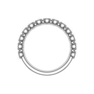 Deliciae 天然ピンクダイヤモンド ミル打留め ハーフエタニティリング 【0.3ct】 K18WG 【中央宝研鑑別書付】HER-03-MIRU