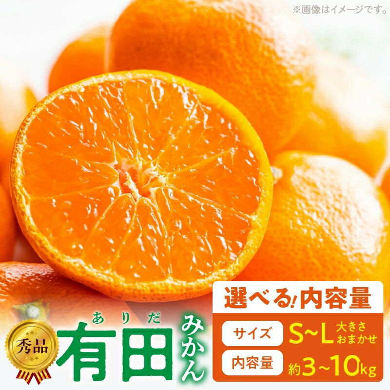 【ふるさと納税】 秀品 有田みかん 和歌山県産 S～Lサイズ 大きさお任せ 選べる 配送月 容量 3kg～10kg ※10月～翌年1月に順次発送 / ミカン 蜜柑 柑橘 温州みかん 和歌山 有田 //mandarin