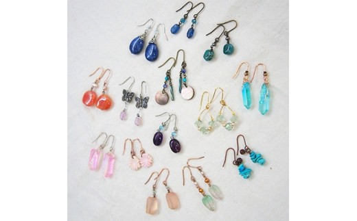 彩りハンドメイド 天然石 ピアス3点セット [0059]_イメージ4
