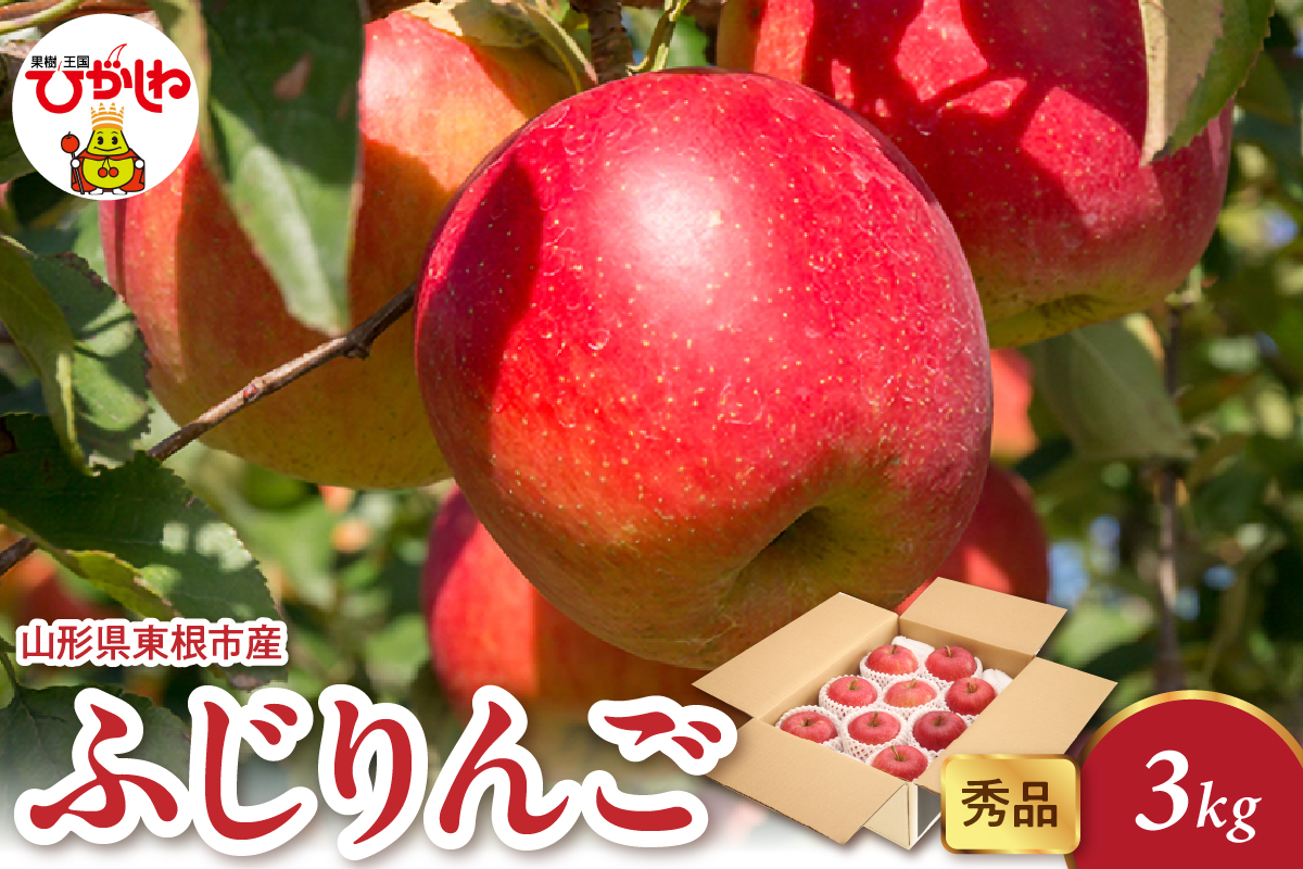 【2026年産】 ふじりんご 3kg（6-13玉） 秀品 山形県 東根市 千笑花夢提供 hi082-017-r8