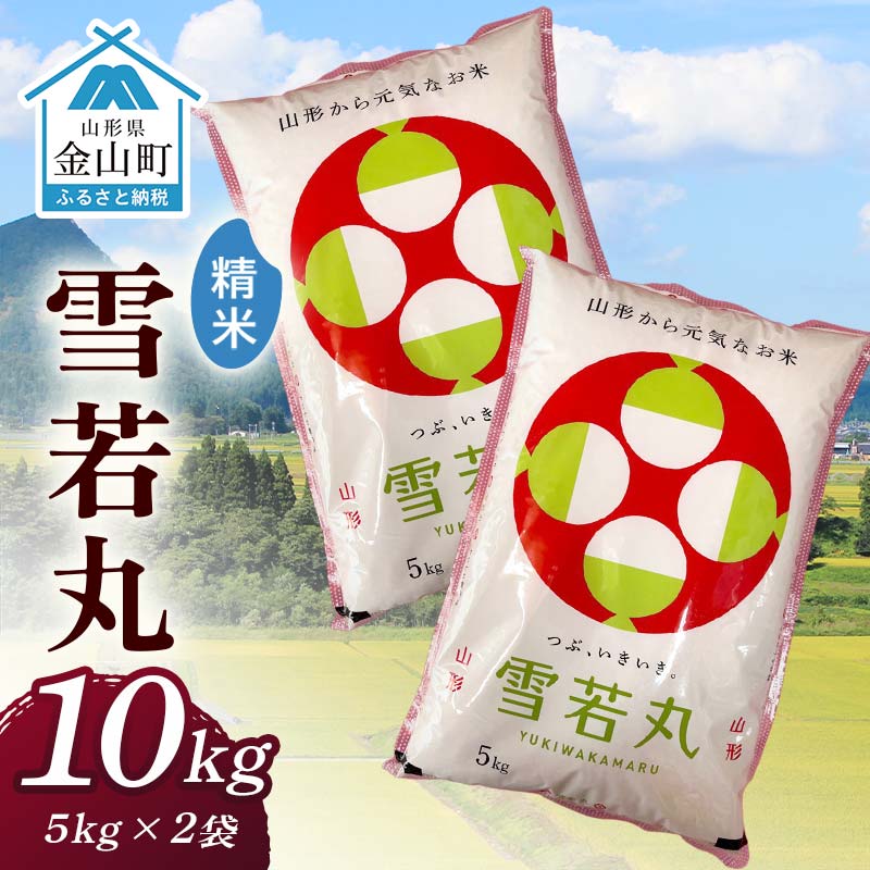 【ふるさと納税】令和7年産 金山産米「雪若丸【精米】」（5kg×2袋） 計10kg 米 お米 白米 ご飯 精米 ブランド米 雪若丸 送料無料 東北 山形 金山町 F4B-0694
