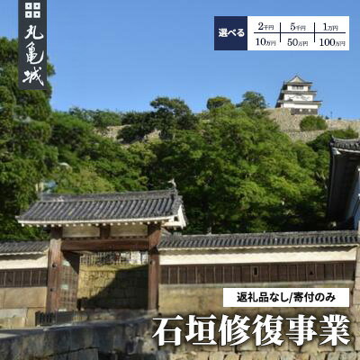 【ふるさと納税】【復興支援/寄附のみ】丸亀城石垣修復プロジェクト（選べる2千円/5千円/1万円/10万円/50万円/100万円）　 日本一 高さ 歴史 崩落 修復 復旧 莫大 費用 支援 声援 修繕