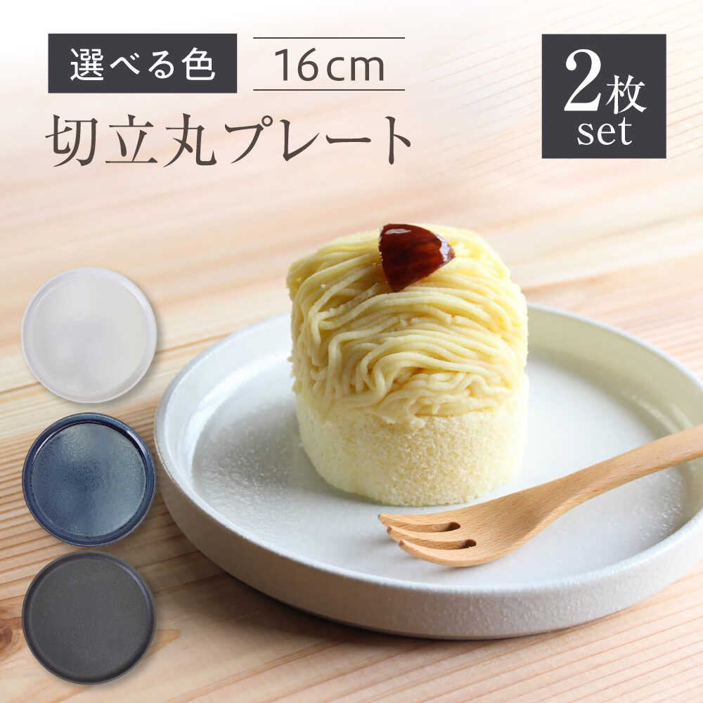 【ふるさと納税】【選べる3色】【瀬戸焼】切立丸プレート(16cm) 2枚セット【ヤマハツクリタ株式会社】 / 食器 和食器 丸皿 / 瀬戸市[BBDV028]