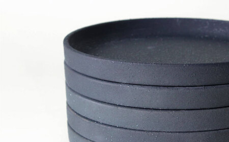 【瀬戸焼】切立丸プレート(16cm) いぶし黒 2枚セット【ヤマハツクリタ株式会社】 / 食器 和食器 丸皿 / 瀬戸市[BBDV029]
