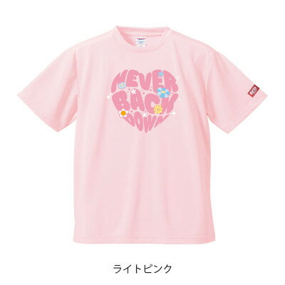 【ふるさと納税】JTTA公認　卓球ユニフォーム【男女兼用(ドライ):Lサイズ】ネバーバックダウンA　ライトピンク【1658780】