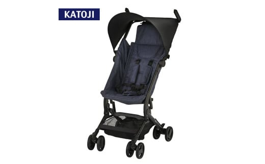 87-3_ベビーカー TOBERU（デニム）｜カトージ KATOJI ブランド 子育て お出かけ デニム 青 お散歩 子ども 子供 旅行 キッズ 兄弟 姉妹 コンパクト スタイリッシュ おしゃれ 赤ちゃん ベビー ベビーカー 機内 軽量 コンパクト 持ち運び レインカバー 収納バッグ B型ベビーカー