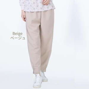 フリー（M～L） もんぺ レディース ベージュ リヨセル 無地 ／ シニアファッション ギフト お洒落 ズボン モンペ シニア レディース ファッション パンツ リラパン 無地 おしゃれ和風 70代 