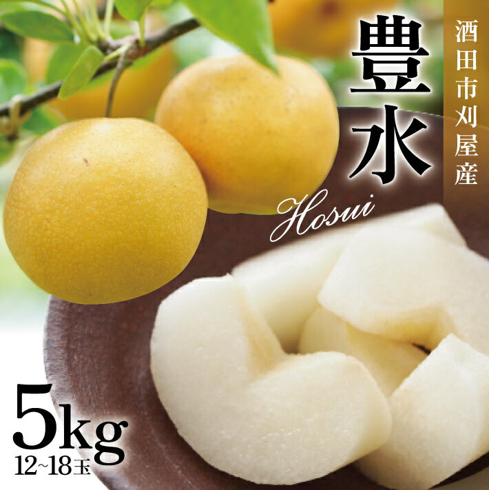 【ふるさと納税】豊水梨 12〜18玉 約5kg 刈屋梨 山形県酒田産 9月上旬〜9月下旬頃お届け ※着日指定不可 なし 和梨 夏 秋 フルーツ 果物 酒田市 東北 庄内