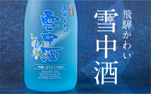 期間限定 《先行予約》 飛騨かわい雪中酒 純米吟醸 生原酒 720ml 令和8年産 吟醸酒 飛騨高山 日本酒 酒 さけ 1本 sake 雪中酒 せっちゅうしゅ すっきり 中口 にほんしゅ 岐阜県 飛騨市