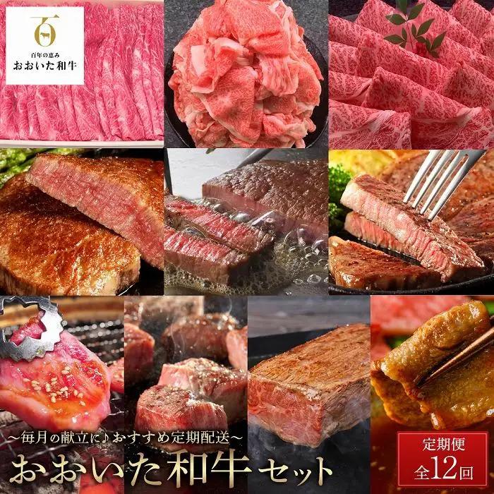 【定期便全12回】おおいた和牛豪華コース ～毎月の食卓に♪１年間連続お届け～
