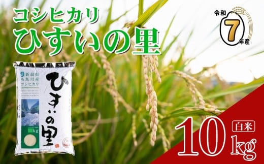 【2026年8月発送】令和7年産 新潟県産コシヒカリ『ひすいの里』10kg 米・食味鑑定士お墨付き 精米したてを発送 農家自慢の特選米 白米 2025年産 【米 コメ こしひかり お米 白米 ブランド米 ご飯 ライス ふるさと納税米 お弁当 おにぎり 10キロ 精米 食品 糸魚川 新潟】