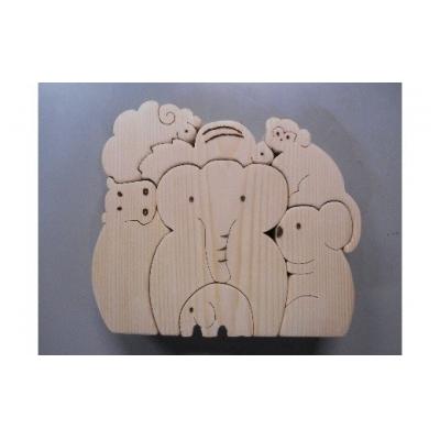 ふるさと納税 船橋市 【思いやり型返礼品】木工パズルセット(ネコ/動物園)(L18)