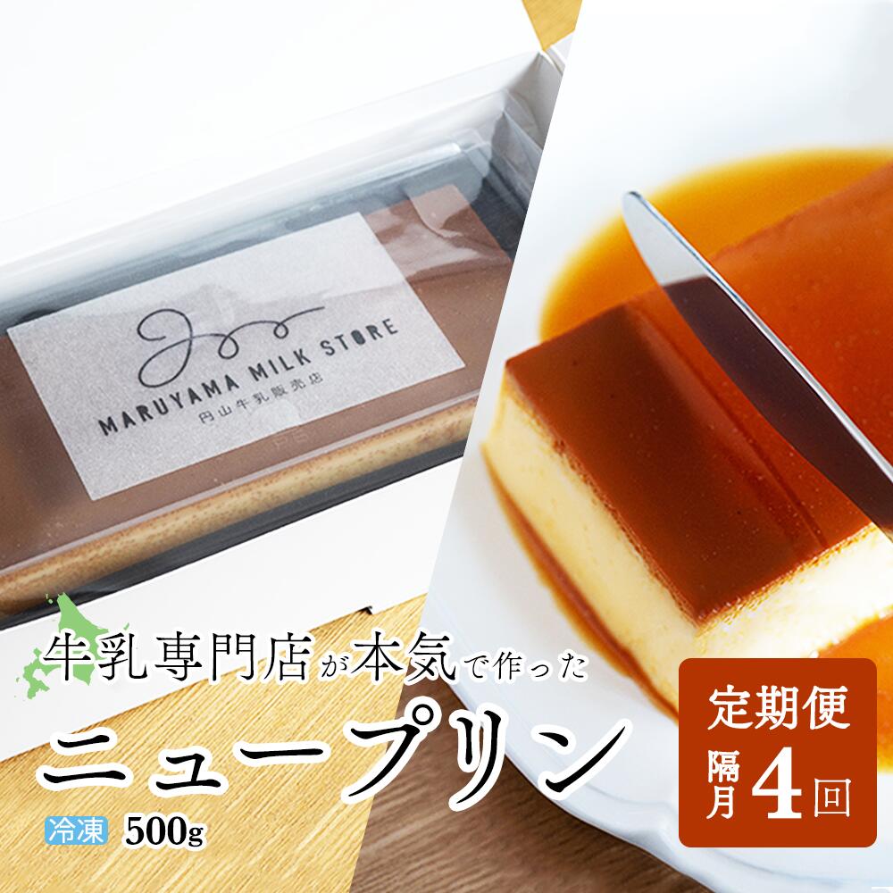 【ふるさと納税】【隔月定期便】濃厚プリン　New Pudding（ニュープディング）（500g×1本）×4回【be152-0931-200-4】(プリン 乳製品 スイーツ 北海道 別海町 定期便 4ヶ月 4ヵ月 4か月 4回）