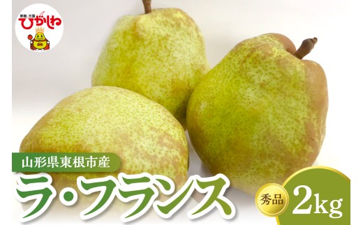 【2026年産】  ラ・フランス2kg（5-7玉） 秀品 山形県 東根市 フルーツピッカー提供 hi097-005