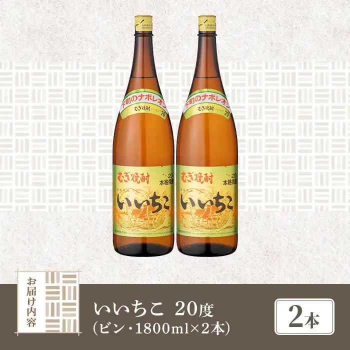 いいちこ ビン 20度(1800ml×2本)酒 お酒 焼酎 麦焼酎 アルコール 三和酒類【114002300】【一般社団法人　地域商社USA】
