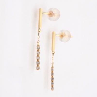 ふるさと納税 甲府市 K18 0.10ct ダイヤモンド ピアス　FFP-000344 |  | 01