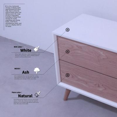 ふるさと納税 七宗町 木製 サイドボード キャビネット ナイトテーブル White 天然木 タモ M フクモク |  | 01