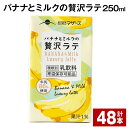 【ふるさと納税】バナナとミルクの贅沢ラテ 250ml 計48本 バナナラテ バナナ バナナ牛乳 バナナミルク 完熟バナナ ミルク ラテ フルーツラテ 牛乳 らくのうマザーズ 紙パック 熊本県産 国産 九州 熊本県 菊池市 送料無料