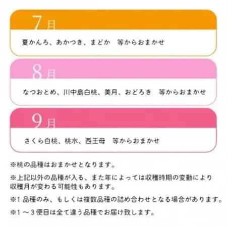 【発送月固定定期便】桃好きの為の桃3回便!(上級品5-7玉入)(岡山産)全3回【配送不可地域：離島】【4061981】
