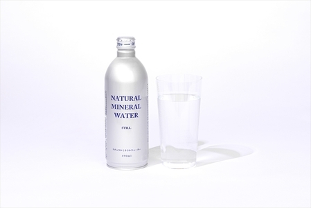 【定期便9ヶ月】Justice ナチュラルミネラルウォーターアルミボトル缶490ml ×24本入り【 水 天然水 ミネラルウォーター 24本入り 防災 神奈川県 山北町 】