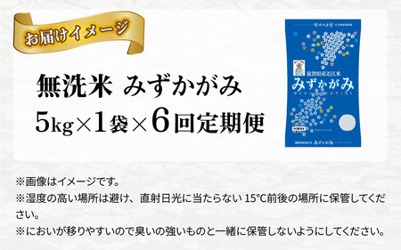 【先行予約】【令和７年産新米早期予約　毎月定期配送・計6回】 BG無洗米みずかがみ5kg×6回【2025年10月以降毎月お届け】[K-00404] / 無洗米 無洗米 無洗米 無洗米 無洗米