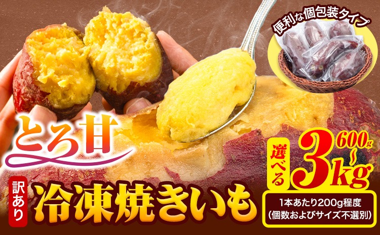 芋 さつまいも 冷凍焼きいも 訳あり 約3kg 《1-5日以内に出荷予定(土日祝除く)》さつまいも 芋 焼き芋 焼きいも アイス 甘い 冷凍 秋 旬 熊本県 大津町 紅はるか 焼き芋 個包装 小分け 熊本県産---oz_frtimo_s_r7_8500_3kg---