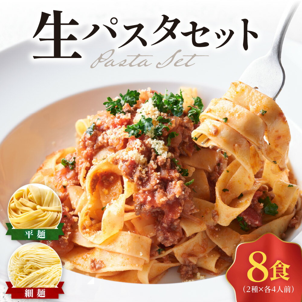 【ふるさと納税】 生パスタ 2種×4食 計8食 セット 平麺 タリアテッレ 細麺 スパゲッティー 食べ比べ パスタ 生麺 スパゲッティ 時短 グルメ 北海道 札幌市
